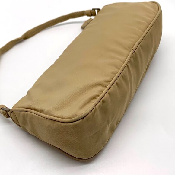 Prada Beige Tessuto Nylon Small Pouch Vintage Handbag - Picture 8 of 12